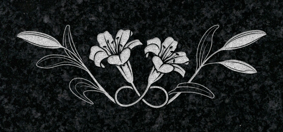 紋様 デザイン墓石の文字 紋様彫刻 紋 Mon